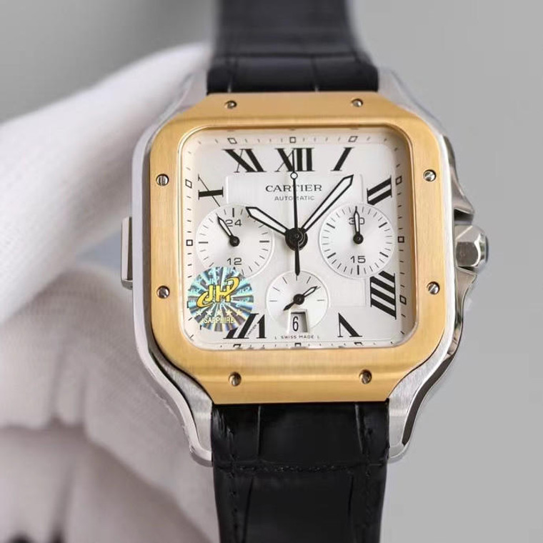 Buy High quality replica Plain Jane Cartier Santos Pick Style 43mm from the best trusted, fake clone swiss designer brand watch website