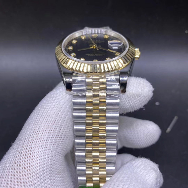 Buy High quality replica Plain Jane Rolex Datejust, Black dial, Jubille band, 36 - 44mm available from the best trusted, fake clone swiss designer brand watch website