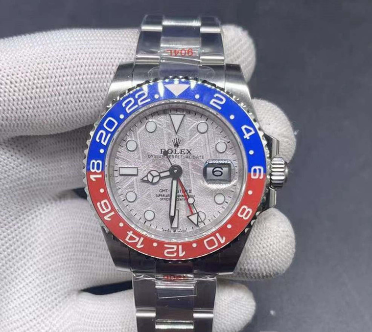 Buy High quality replica Plain Jane Rolex Meteorite face with Blue, Red bezel from the best trusted, fake clone swiss designer brand watch website