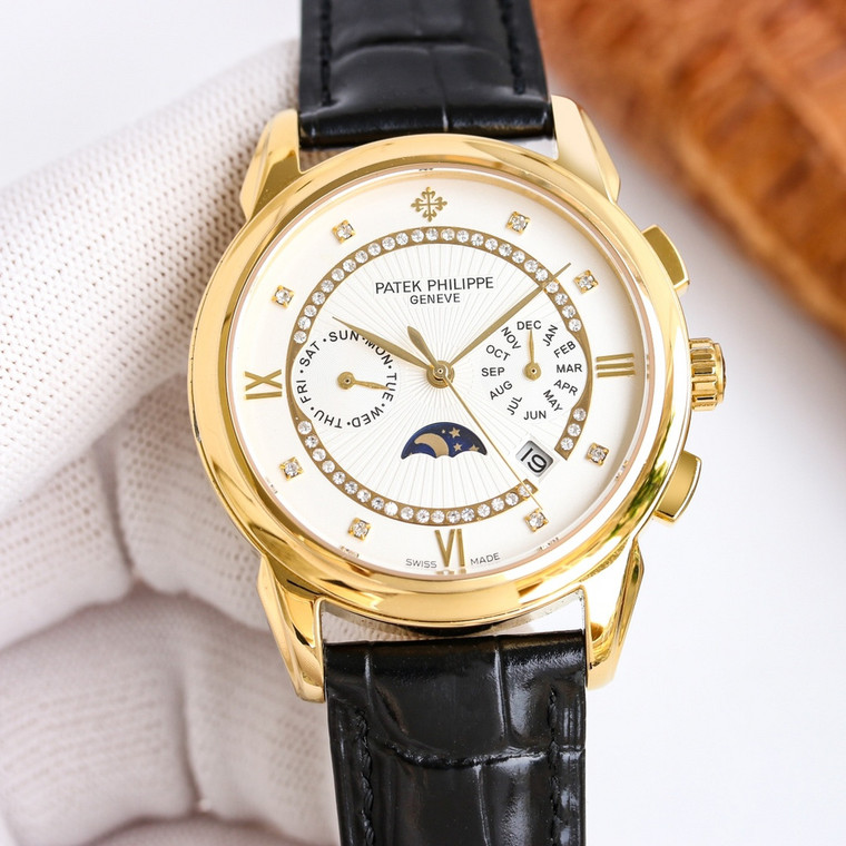 Super clone replica plain jane Patek Philippe PP latest style white/black watch