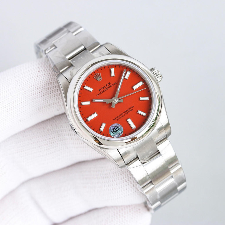 Buy High quality replica plain jane Rolex Datejust silver red watch from the best trusted, fake clone swiss designer brand watch website