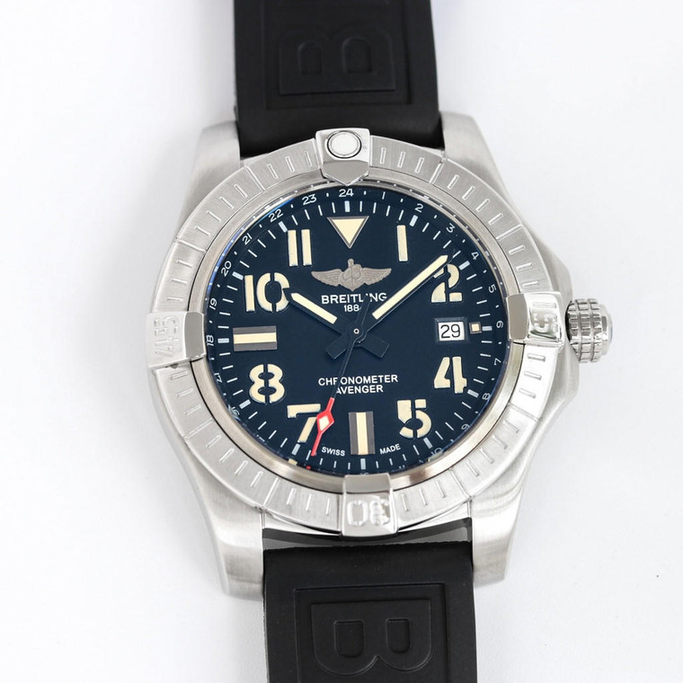 Buy High quality replica plain jane Breitling Avengers blue with black rubber strap Watch from the best trusted, fake clone swiss designer brand watch website