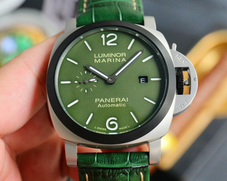 Buy High quality replica plain jane PANERAI Nahan black/green watch from the best trusted, fake clone swiss designer brand watch website