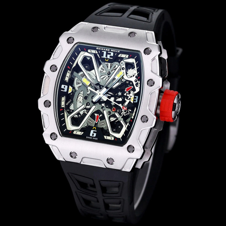 Buy High quality replica plain jane Richard Mille RM35-03 black silver watch from the best trusted, fake clone swiss designer brand watch website