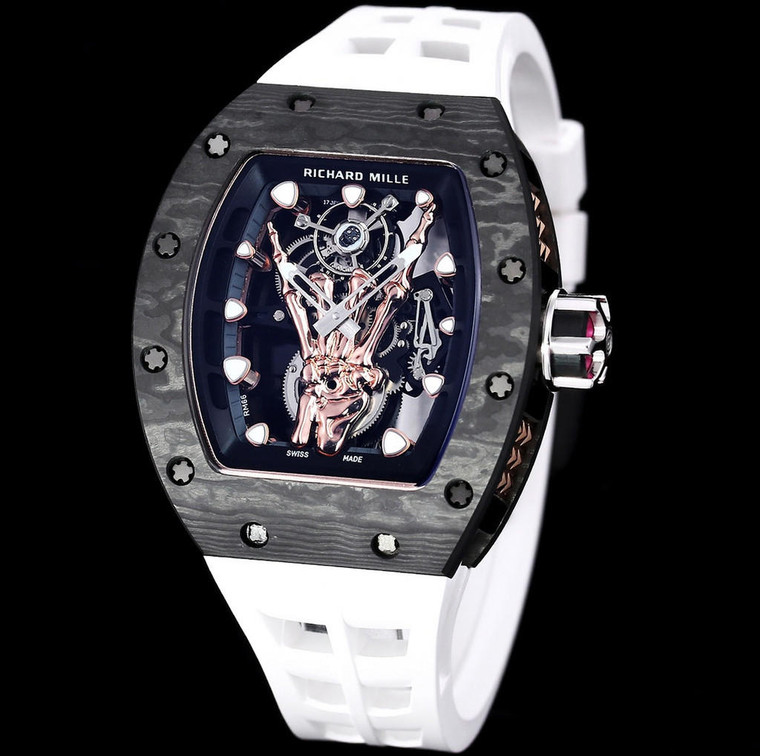 Buy Super clone replica plain jane Richard Mille RM40-01 white black watch from the best trusted, fake clone swiss designer brand watch website