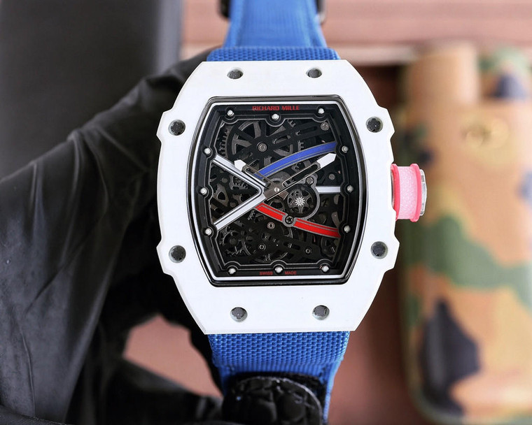 Buy High quality replica Plain jane Richard Mille RM67-02 White Blue Watch (Select colorway) from the best trusted, fake clone swiss designer brand watch website