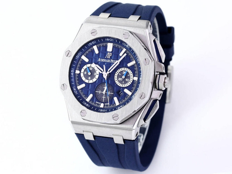 Buy High quality replica Audemar Piguet K8 silver blue watch from the best trusted, fake clone swiss designer brand watch website