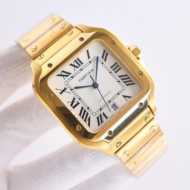 Buy High quality replica plain jane Cartier Santos Series AF1 gold/gold Watch (Select colorway) from the best trusted, fake clone swiss designer brand watch website