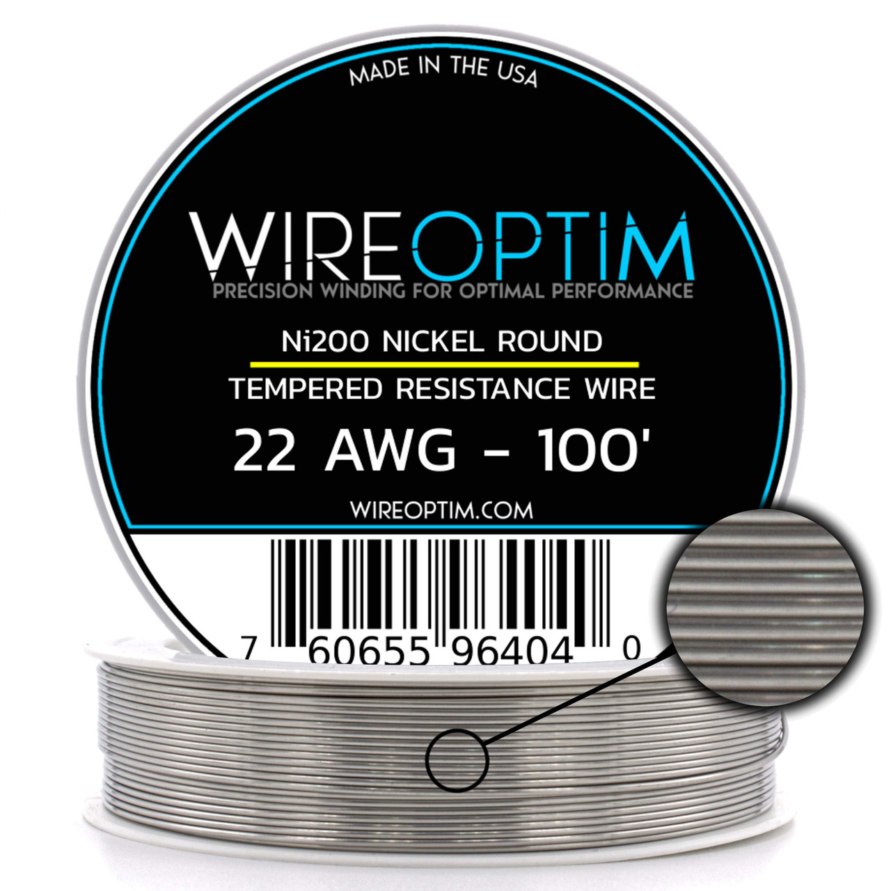 Pure Nickel Wire 28 AWG RW0199 - 100 Ft 0.76576 oz Nickel 200 Ni200  Non-Resistance - TEMCo Industrial