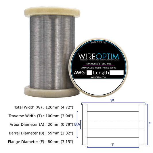 Bendable and Versatile Stainless Steel Flat Wire - 0.1 Width - 1 lb Spool  - 61 ft