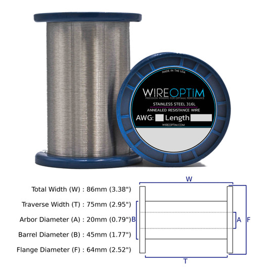 Stainless Steel 316L - 48 AWG Bulk