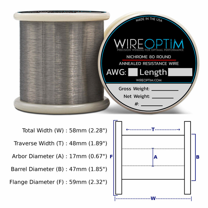 48 AWG Nichrome 80 Bulk WIREOPTIM