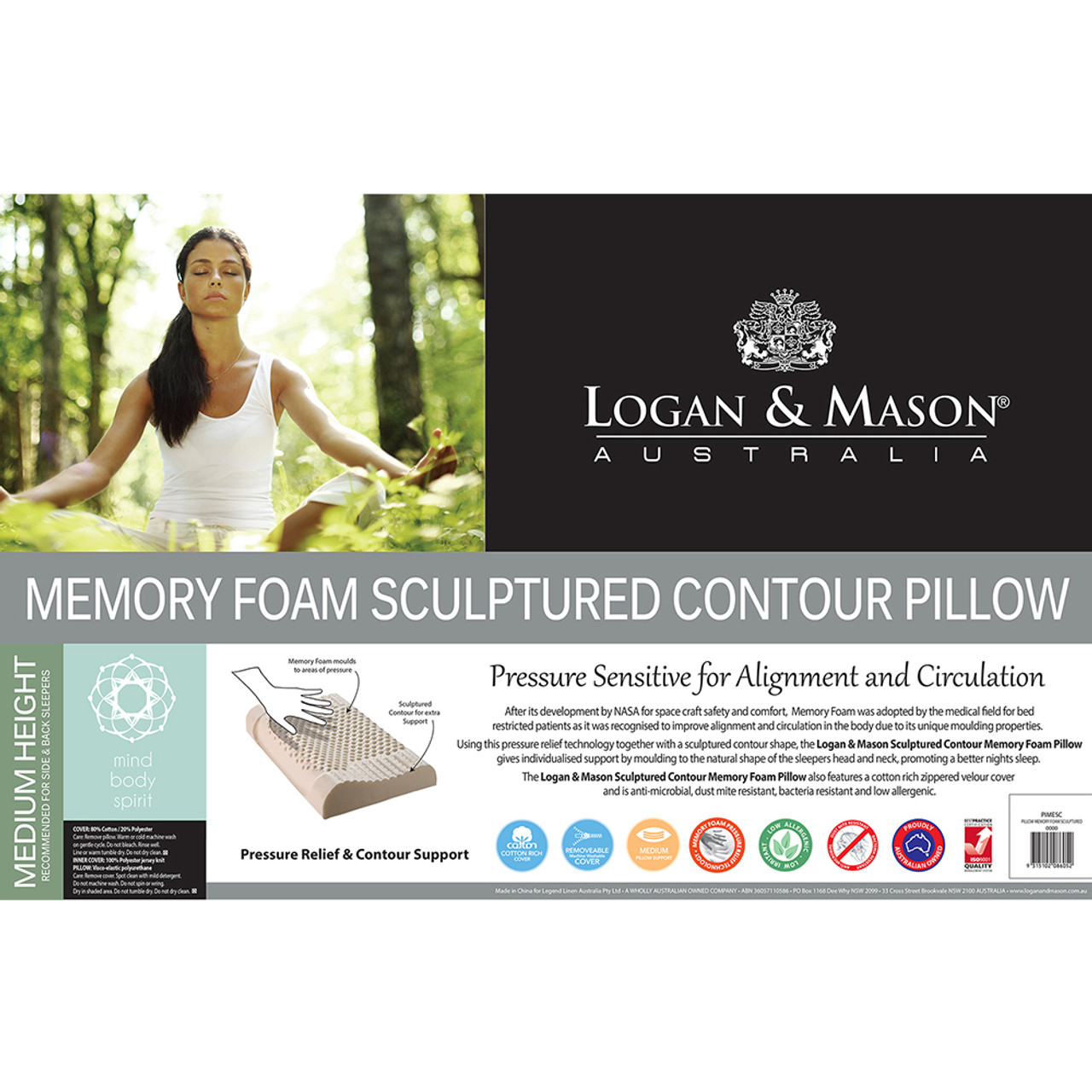 Logan & mason memory clearance foam pillow