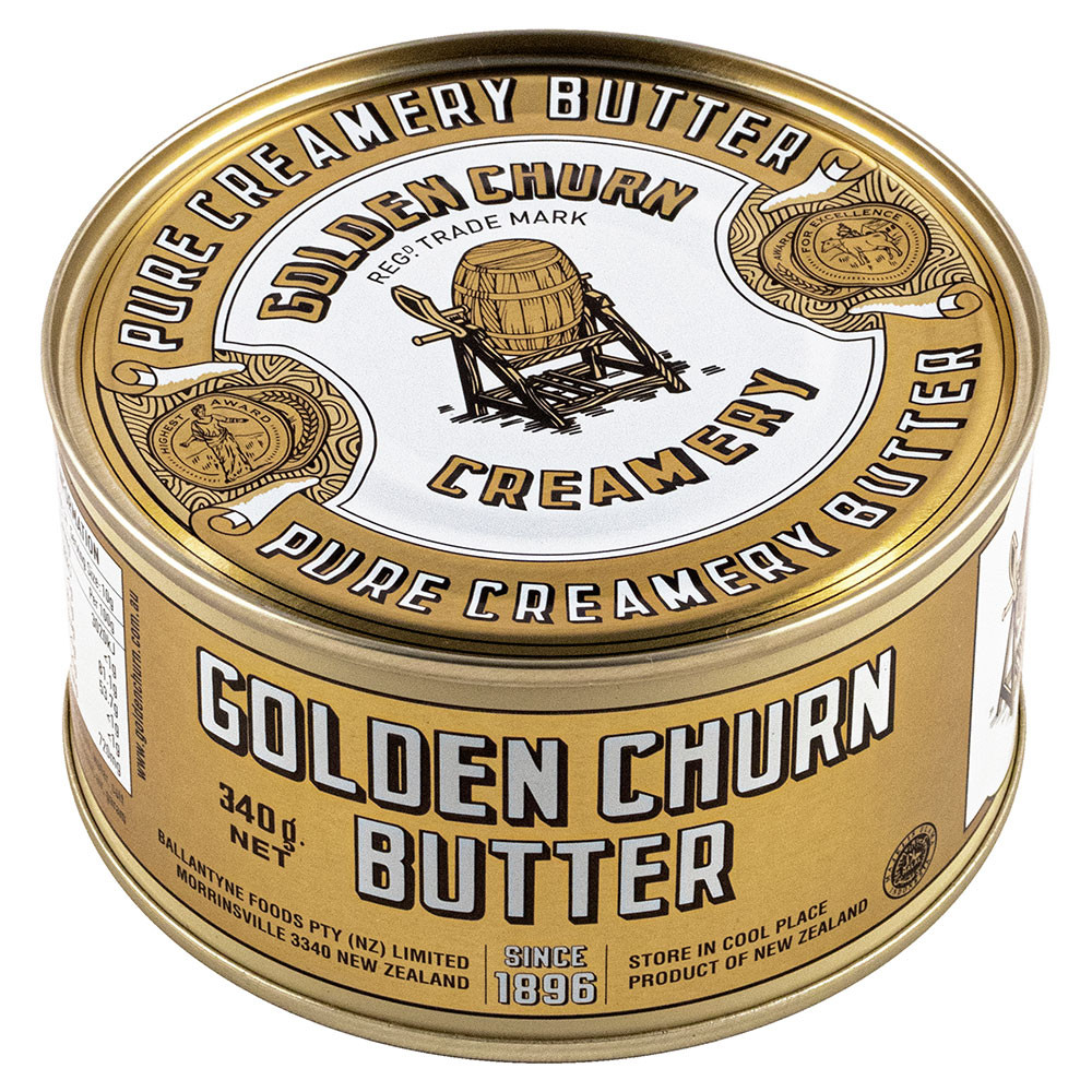 Tinned New Zealand Butter 340G by Golden Churn - Commercial