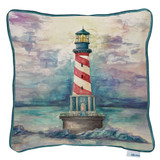 Lighthouse Sunset Cushion by Voyage Maison