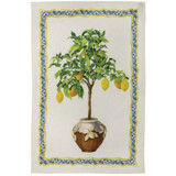 Limonaia Decoro 100% Linen Tea Towel by Tessitura Toscana Telerie