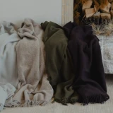 Nevis Throw by Weave - Blackberry
