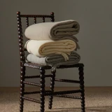 Nevis Throw by Weave - Limestone