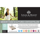 Standard Memory Foam Sculptured Contour Pillow by Logan and Mason