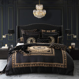 Massimo Black Duvet Cover Set by Davinci