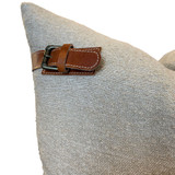 Leather Buckle Cushion Cover by Le Monde