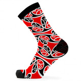 Kowhaiwhai Red Bamboo Socks by Had Socks