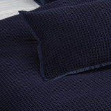 Premier Navy Waffle Duvet Cover Set by Seneca