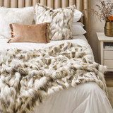 Snowshoe Hare Faux Fur Throw by Heirloom
