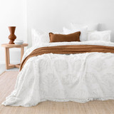 White Hydra Coverlet Set by Bambury