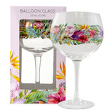 Lush Tropical Floral Balloon Glass by Splosh