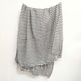 Cream/Dark Grey Pin Stripe Cotton Beach Towel by Backyard