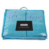 His and Hers Embroidered Bath Towel 2 Pack by Elements