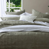 Laundered Linen Bedspread by MM Linen - Olive