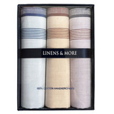 Tonal Handkerchiefs (Pack of 3) by Linens and More