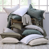 Laundered Linen Tassel Pillowcases by MM Linen