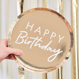 Mix It Up Gold Foiled Happy Birthday Plates