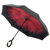 Red Flower Outside-In Umbrella by Clifton