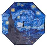 Starry Night Auto Close Outside-In Umbrella by Clifton