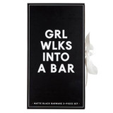 Matte Black Barware - Cardboard Book Set by Santa Barbara Design Studio