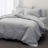 Chantel Grey Throwover Bedspread Set by Savona