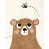 Bears and Bees Canvas Print by Linens and More