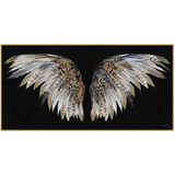 Wings Framed Print with Gold Foil & Gold Frame  by Linens and More