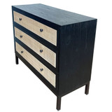 Cardrona Commode 3 Drawer Black by Le Forge