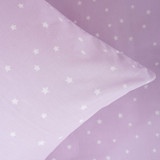 Starlight Lilac Fitted Sheet and Pillowcase Set by Squiggles