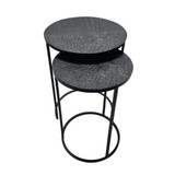 Snake Nest of 2 Black Tables by Le Forge
