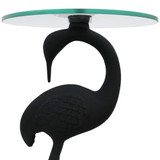 Textured Crane Black Table by Le Forge
