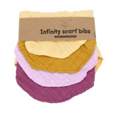 Bright Coloured Muslin Bibs - 4 Pack by Little Dreams