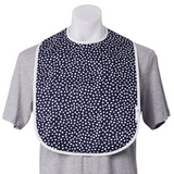 Bib Feeding - Small Adult Navy Dot