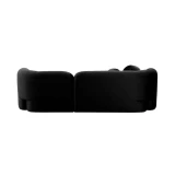 Seattle 3 Seat Sofa by Le Forge - Black Velvet