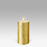 Pillar LED Candle Gold by Uyuni - 7.8 X 15.2cm